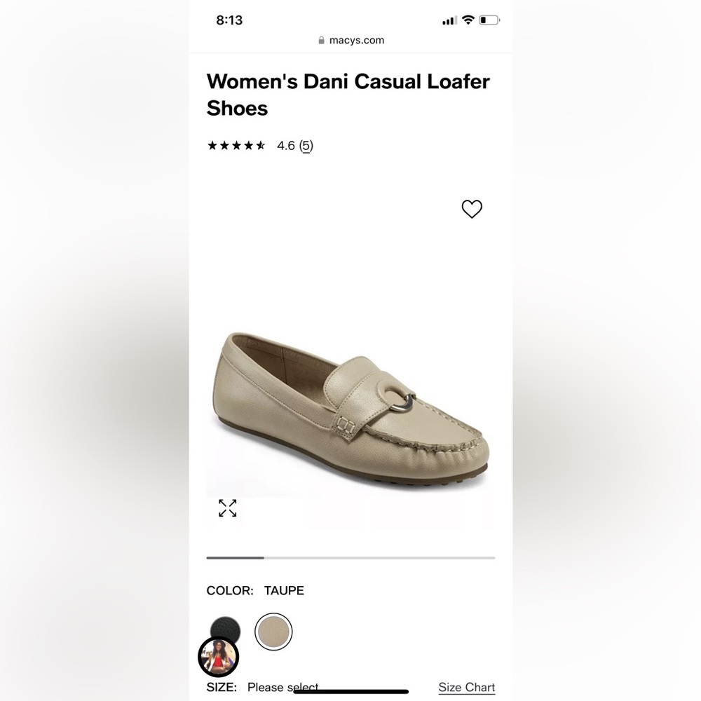 Aerosoles Dani Ring Loafer taupe size 9W